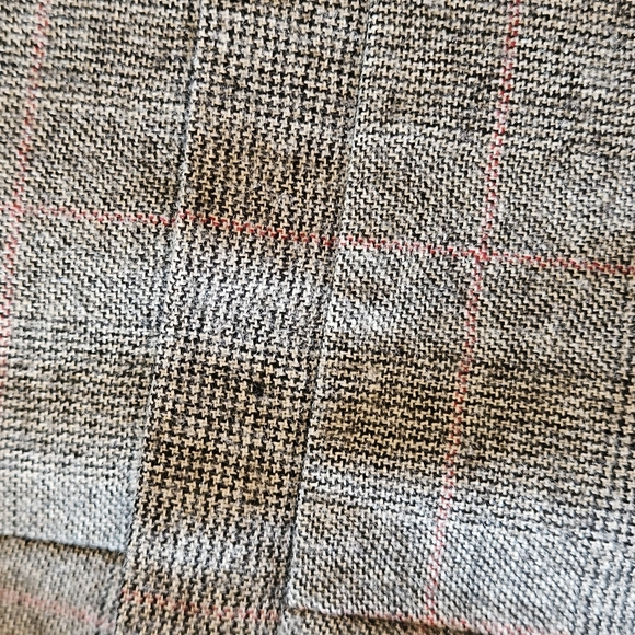 Vintage Wool Saville Gray Plaid Blazer Suit Jacket Size 10 - Picture 12 of 12